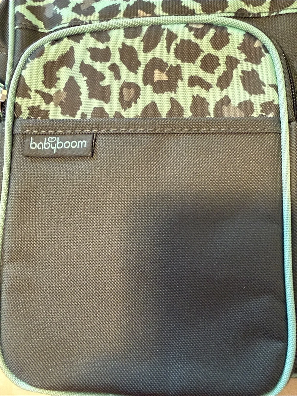 Baby boom Mint Leopard Print Baby Diaper Bag